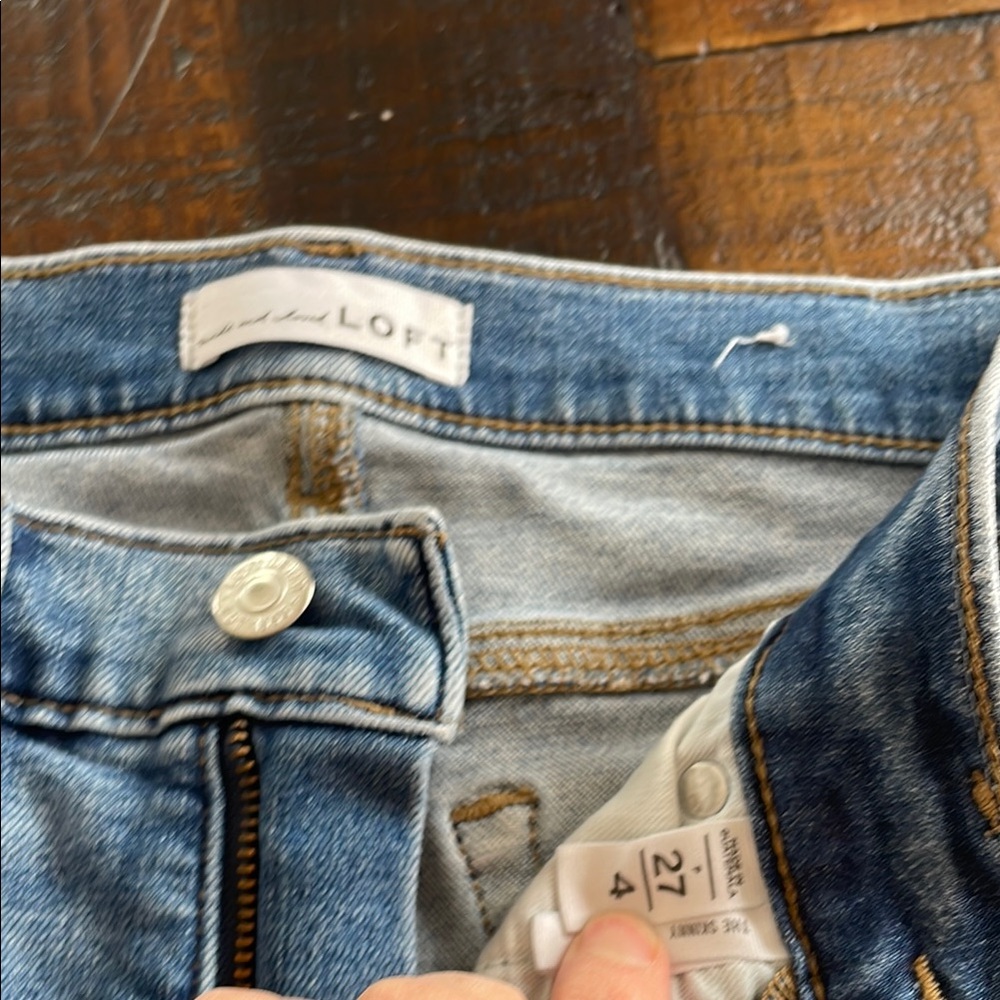 LOFT Blue High Rise Classic Denim Jeans